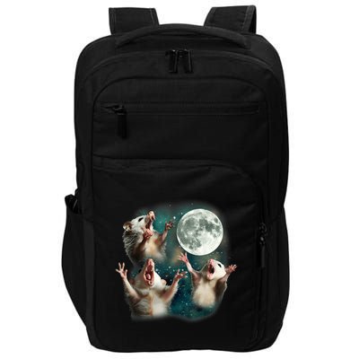 Three Possum Moon 3 Opossum Funny Weird Cursed Meme Impact Tech Backpack