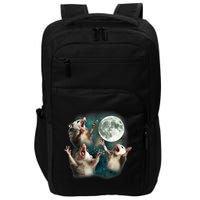 Three Possum Moon 3 Opossum Funny Weird Cursed Meme Impact Tech Backpack
