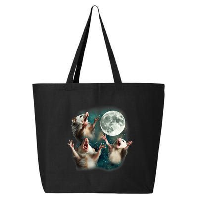 Three Possum Moon 3 Opossum Funny Weird Cursed Meme 25L Jumbo Tote