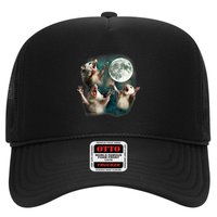 Three Possum Moon 3 Opossum Funny Weird Cursed Meme Trucker Hat