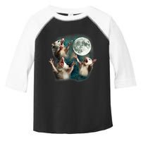 Three Possum Moon 3 Opossum Funny Weird Cursed Meme Toddler Fine Jersey T-Shirt