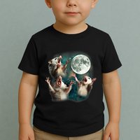 Three Possum Moon 3 Opossum Funny Weird Cursed Meme Toddler T-Shirt