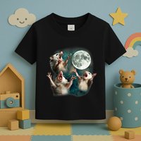 Three Possum Moon 3 Opossum Funny Weird Cursed Meme Toddler T-Shirt