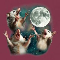 Three Possum Moon 3 Opossum Funny Weird Cursed Meme 16oz Travel Tumbler