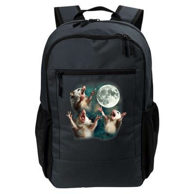 Three Possum Moon 3 Opossum Funny Weird Cursed Meme Daily Commute Backpack