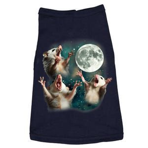 Three Possum Moon 3 Opossum Funny Weird Cursed Meme Doggie Tank