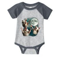 Three Possum Moon 3 Opossum Funny Weird Cursed Meme Infant Baby Jersey Bodysuit