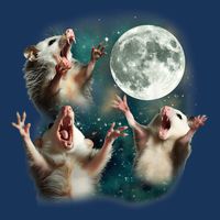 Three Possum Moon 3 Opossum Funny Weird Cursed Meme Infant Baby Jersey Bodysuit
