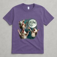 Three Possum Moon 3 Opossum Funny Weird Cursed Meme T-Shirt