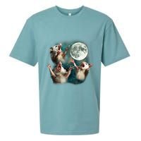 Three Possum Moon 3 Opossum Funny Weird Cursed Meme Sueded Cloud Jersey T-Shirt
