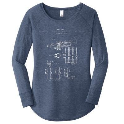 Trumpet Patent Music Women's Perfect Tri Tunic Long Sleeve Shirt