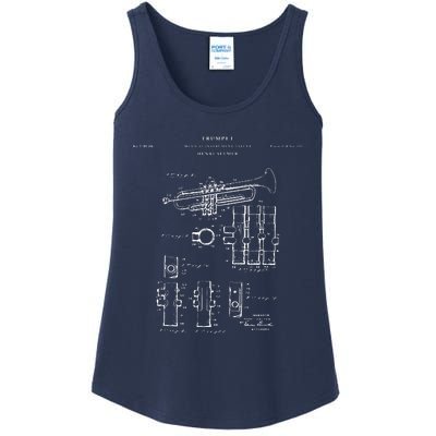 Trumpet Patent Music Ladies Essential Tank