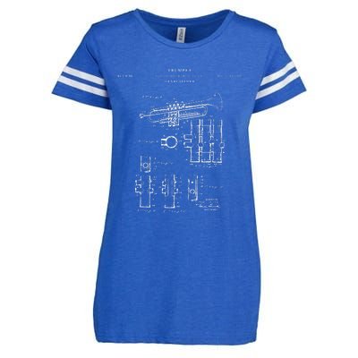 Trumpet Patent Music Enza Ladies Jersey Football T-Shirt