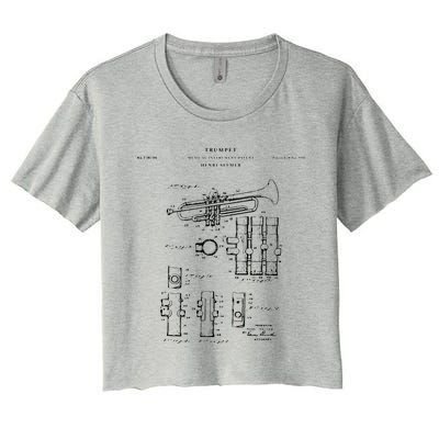 Trumpet Patent Music Women's Crop Top Tee