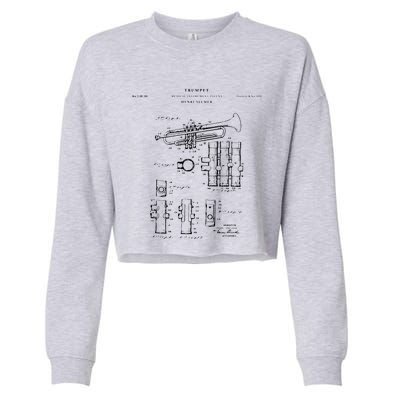 Trumpet Patent Music Cropped Pullover Crew