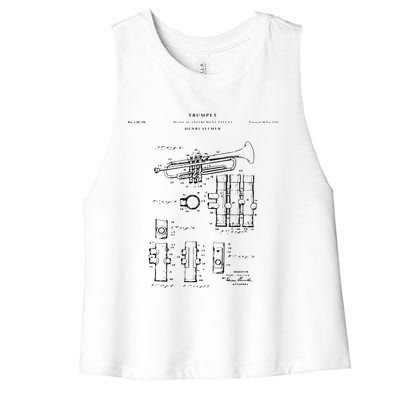 Trumpet Patent Music Women's Racerback Cropped Tank