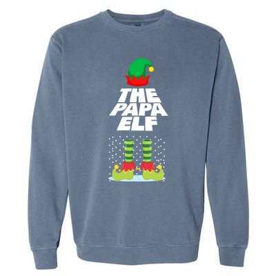 The Papa Matching Family Group Christmas Party Gift Cute Gift Garment-Dyed Sweatshirt