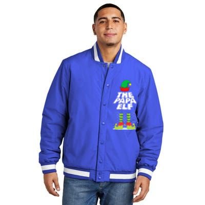 The Papa Matching Family Group Christmas Party Gift Cute Gift Insulated Varsity Jacket