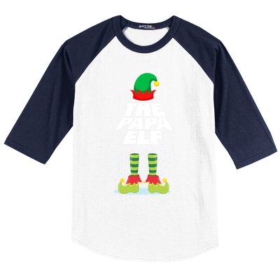 The Papa Matching Family Group Christmas Party Gift Cute Gift Baseball Sleeve Shirt