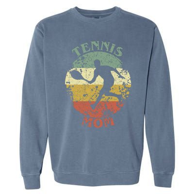 Tennis Player Mom Distressed Vintage Tennis Mama Gift Garment-Dyed Sweatshirt