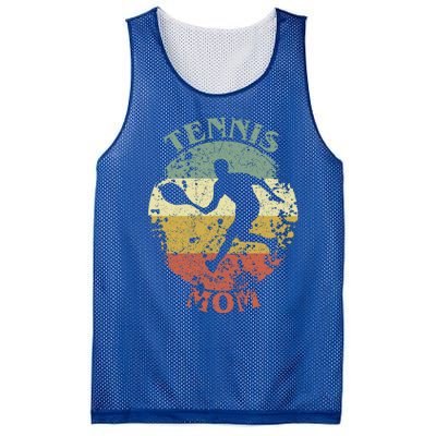 Tennis Player Mom Distressed Vintage Tennis Mama Gift Mesh Reversible Basketball Jersey Tank