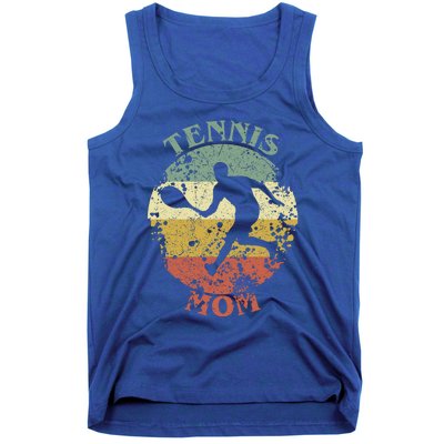 Tennis Player Mom Distressed Vintage Tennis Mama Gift Tank Top