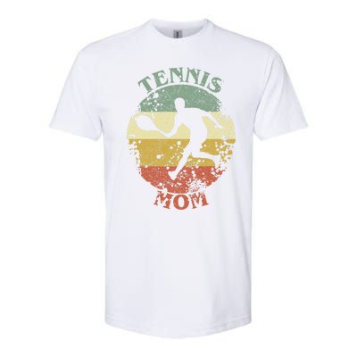 Tennis Player Mom Distressed Vintage Tennis Mama Gift Softstyle CVC T-Shirt