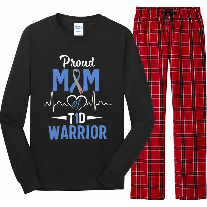 T1D Proud Mom Diabetes Awareness Type 1 Insulin Pancreas Long Sleeve Pajama Set