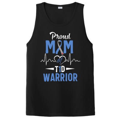 T1D Proud Mom Diabetes Awareness Type 1 Insulin Pancreas PosiCharge Competitor Tank