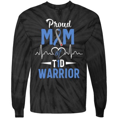 T1D Proud Mom Diabetes Awareness Type 1 Insulin Pancreas Tie-Dye Long Sleeve Shirt