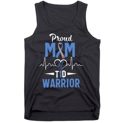 T1D Proud Mom Diabetes Awareness Type 1 Insulin Pancreas Tank Top