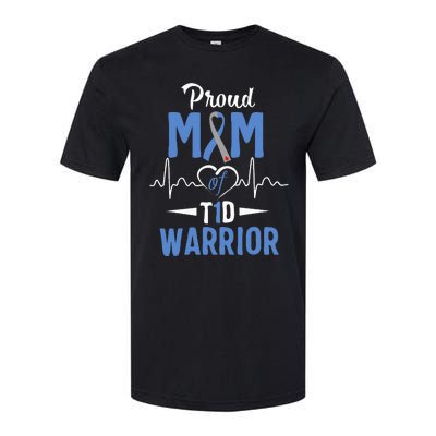 T1D Proud Mom Diabetes Awareness Type 1 Insulin Pancreas Softstyle CVC T-Shirt