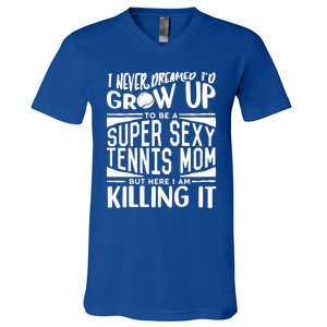 Tennis Player Mom Meaningful Gift Tennis Lover Meaningful Gift V-Neck T-Shirt