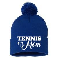 Tennis Player Mother Funny Tennis Mama Sports – Tennis Mom Cool Gift Pom Pom 12in Knit Beanie