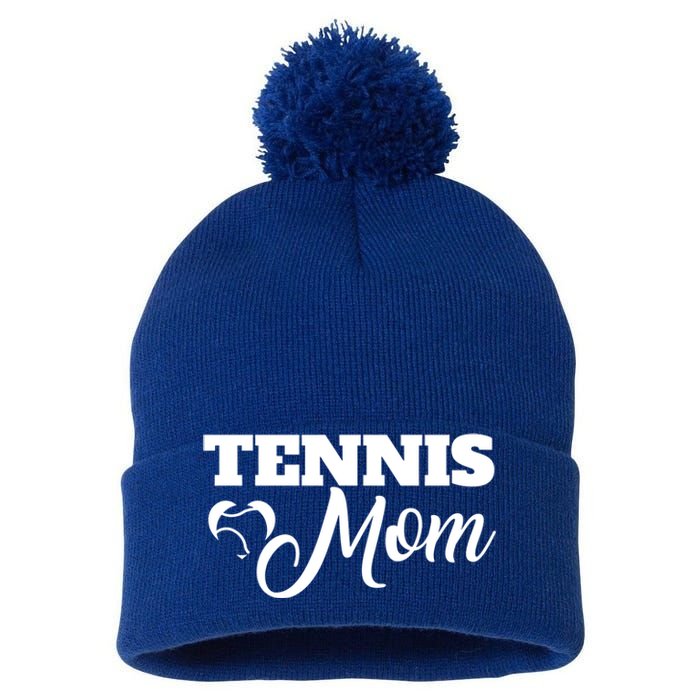 Tennis Player Mother Funny Tennis Mama Sports – Tennis Mom Cool Gift Pom Pom 12in Knit Beanie