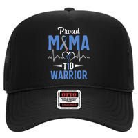 T1D Proud Mama Diabetes Awareness Type 1 Insulin Pancreas High Crown Mesh Back Trucker Hat