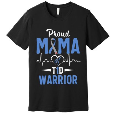 T1D Proud Mama Diabetes Awareness Type 1 Insulin Pancreas Premium T-Shirt