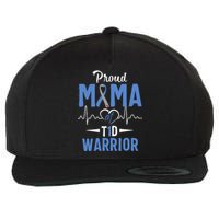 T1D Proud Mama Diabetes Awareness Type 1 Insulin Pancreas Wool Snapback Cap