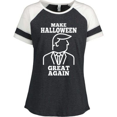 Trump Pumpkin Make Halloween Great Again Trumpkin Gift Enza Ladies Jersey Colorblock Tee