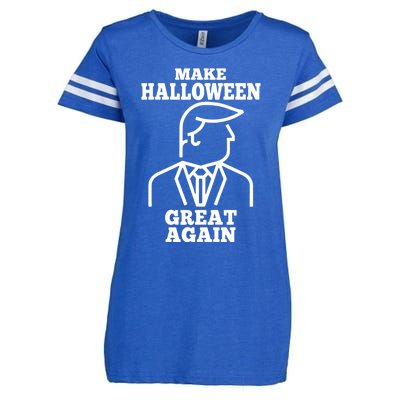 Trump Pumpkin Make Halloween Great Again Trumpkin Gift Enza Ladies Jersey Football T-Shirt