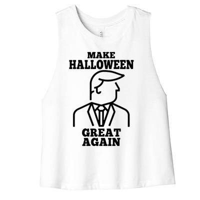 Trump Pumpkin Make Halloween Great Again Trumpkin Gift Women's Racerback Cropped Tank