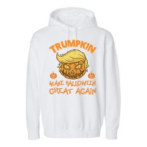 Trumpkin Pumpkin Make Halloween Great Again Cute Gift Garment-Dyed Fleece Hoodie