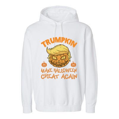 Trumpkin Pumpkin Make Halloween Great Again Cute Gift Garment-Dyed Fleece Hoodie