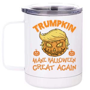 Trumpkin Pumpkin Make Halloween Great Again Cute Gift 12 oz Stainless Steel Tumbler Cup