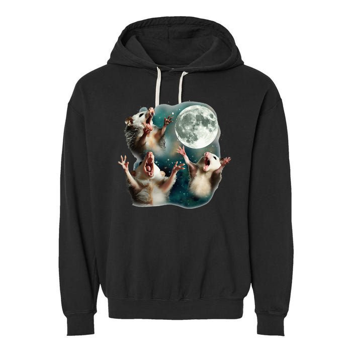 Three Possum Moon 3 Opossum Garment-Dyed Fleece Hoodie