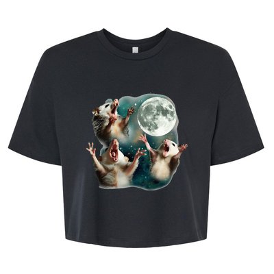 Three Possum Moon 3 Opossum Bella+Canvas Jersey Crop Tee