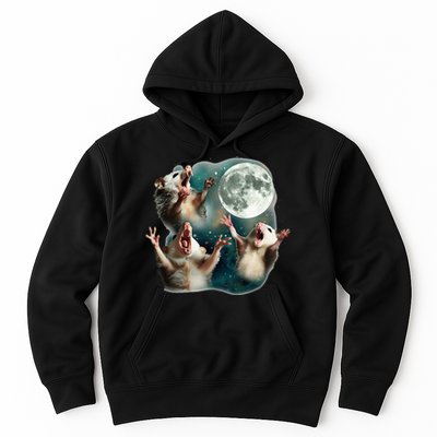 Three Possum Moon 3 Opossum Hoodie