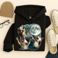 Three Possum Moon 3 Opossum Hoodie