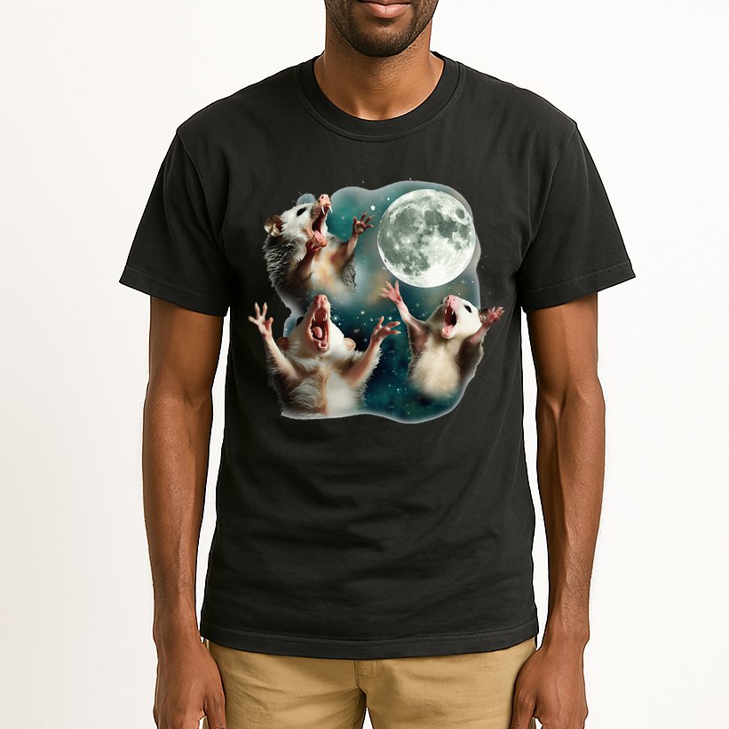 Three Possum Moon 3 Opossum Tall T-Shirt