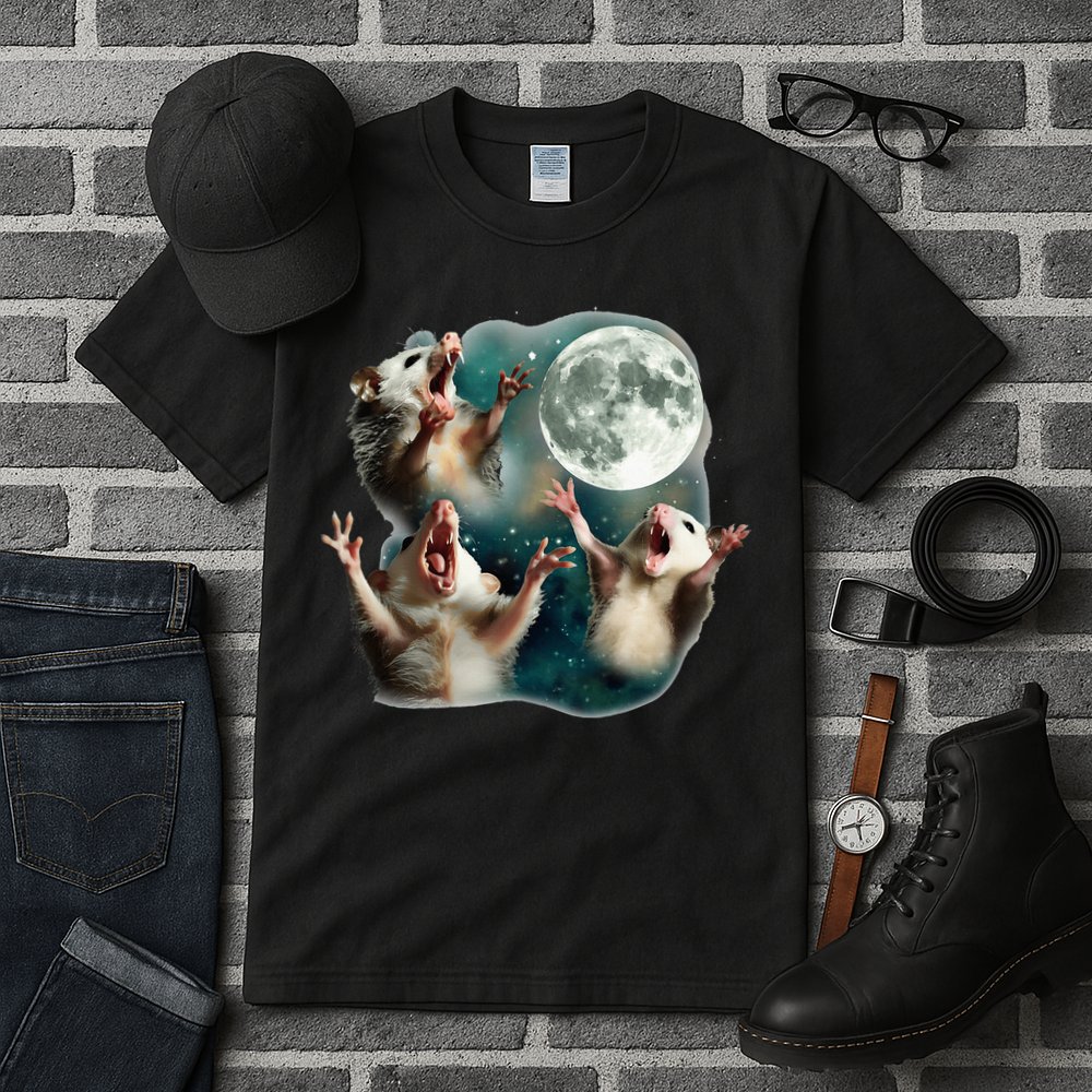 Three Possum Moon 3 Opossum Tall T-Shirt